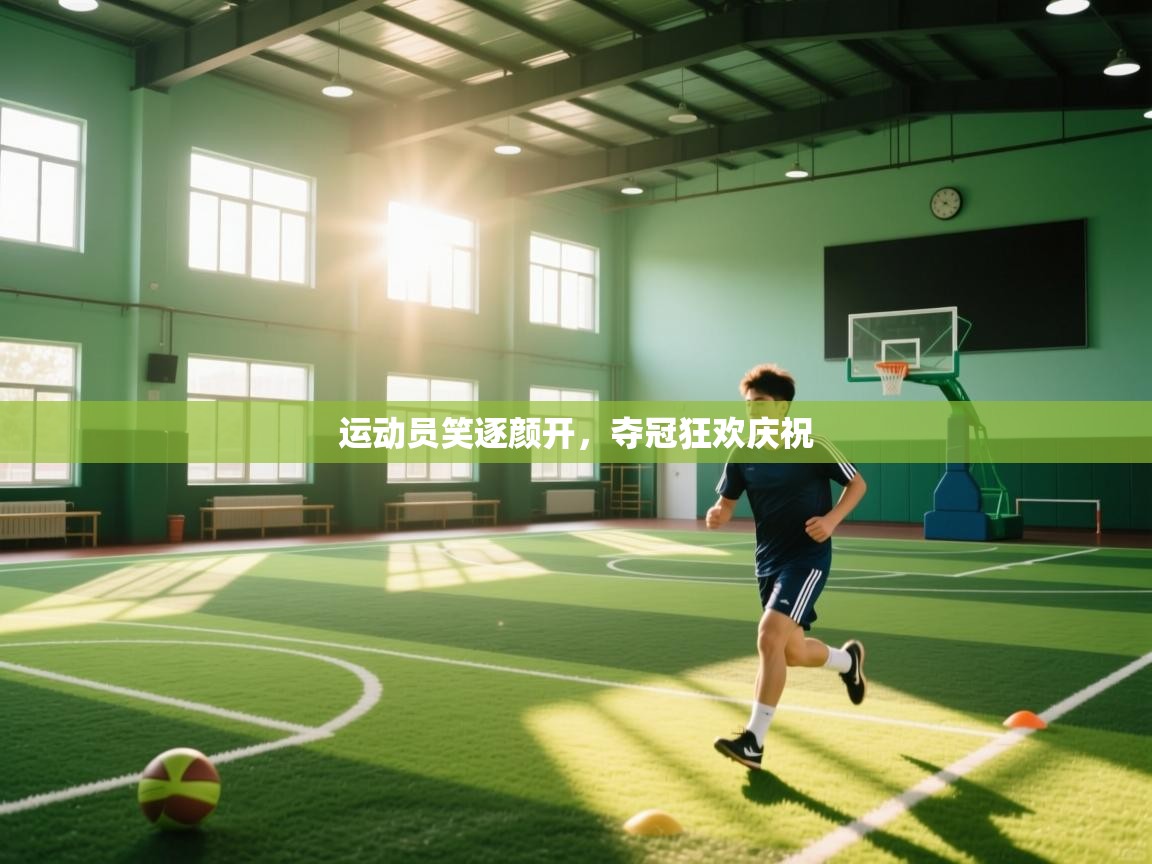 运动员笑逐颜开，夺冠狂欢庆祝